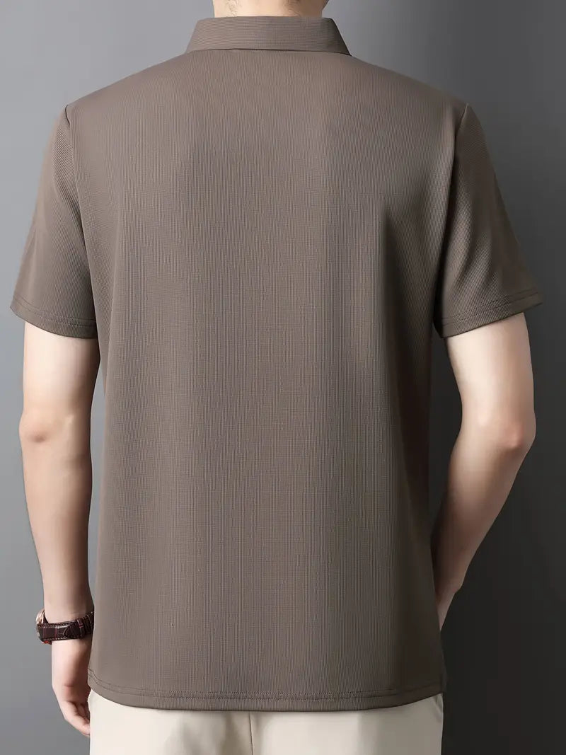 Brave Valvet Men’s Premium Brown Polo T-Shirt – Grey Contrast Collar