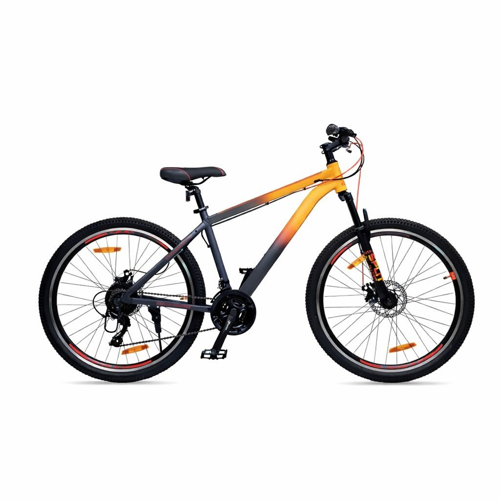 27.5-Inch Alloy Mountain Bike with 21-Speed Gears, Dual Disc Brakes & Wide Tyres