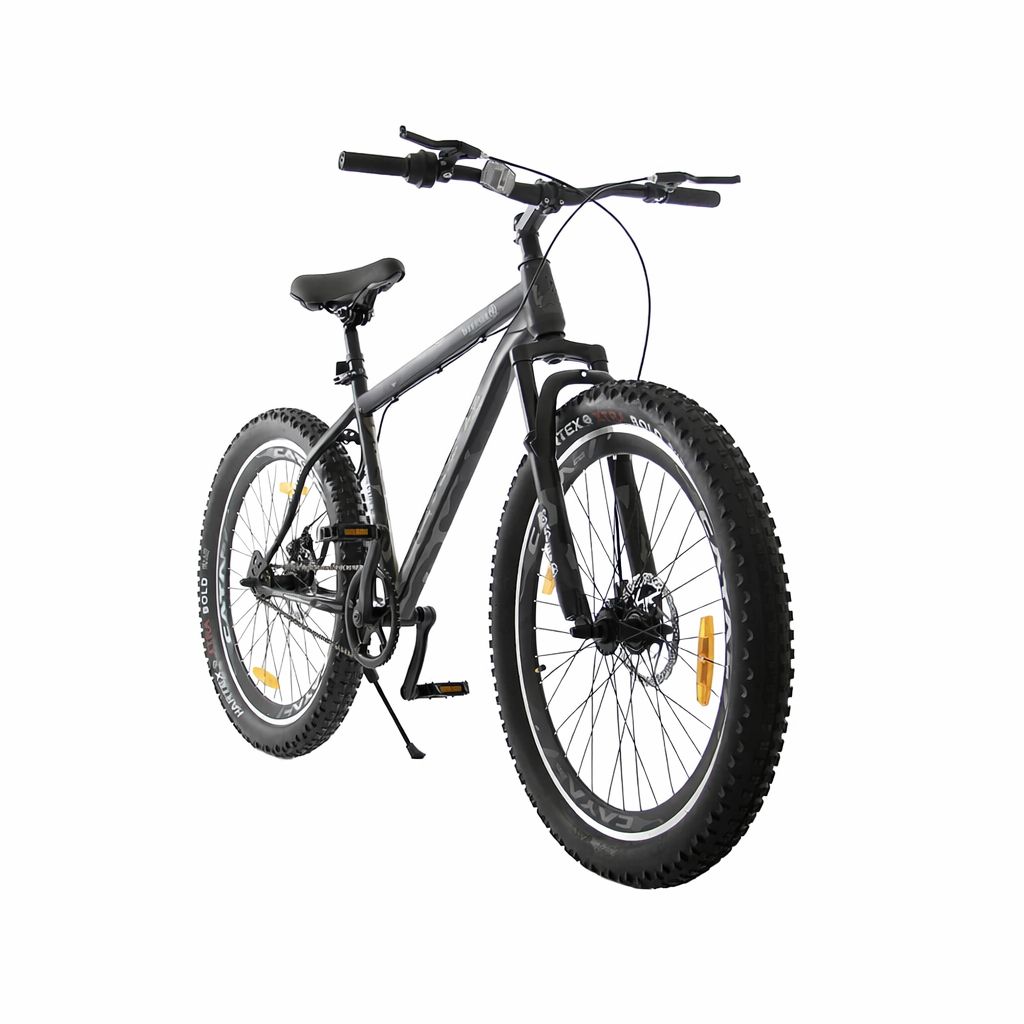 26-Inch Fat Tyre Mountain Bike with Steel Frame, Dual Disc Brakes & 3-Inch Wide Tyres
