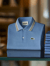 Men's Business Stripe Logo Print Short Sleeve Polo Shirt